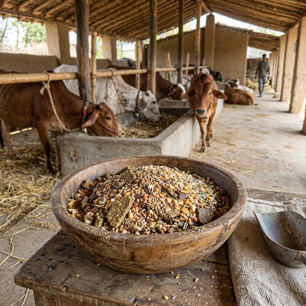 Gau Mata Seva and Fodder Offering in Mathura